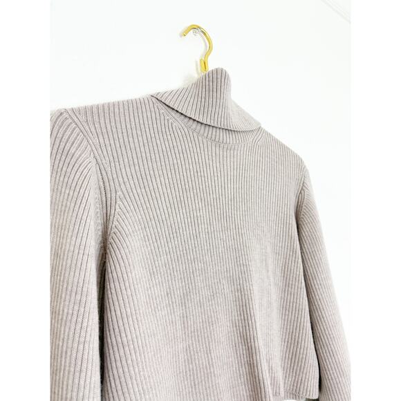 Aritzia Wilfred Rebecca Sweater Size Small Merino Wool Cropped Turtleneck Preppy - Picture 8 of 13